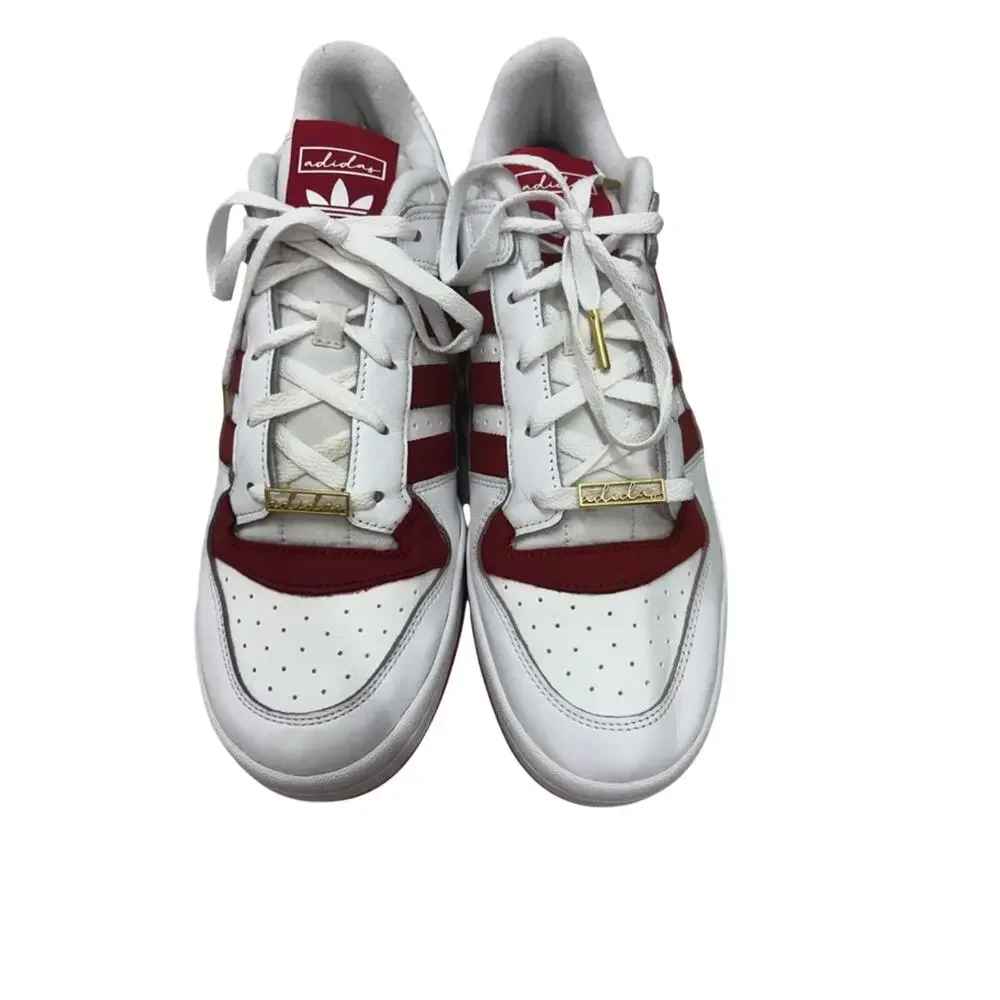 MENS ADIDAS FORUM LOW CLASSIC VALENTINES DAY HEART WHITE / RED SZ 12